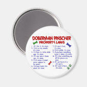 DOBERMAN PINSCHER Property Laws 2 Magneet (Voorkant / Achterkant)