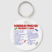 DOBERMAN PINSCHER Property Laws 2 Sleutelhanger (Voorkant)