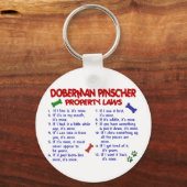 DOBERMAN PINSCHER Property Laws 2 Sleutelhanger (Voorkant)