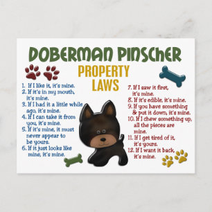 Doberman Pinscher Property Laws 4 Briefkaart