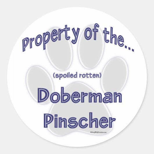Doberman Pinscher Property Sticker (Voorkant)