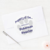Doberman Pinscher Property Sticker (Envelop)