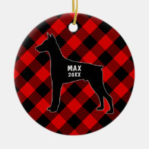 Doberman Pinscher Pset-kerstversiering