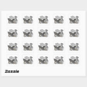 Doberman Pinscher-Puppies Vierkante Sticker (Vel)