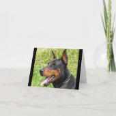 Doberman Pinscher Puppy Dog Blank Note Card Kaart (Voorkant)