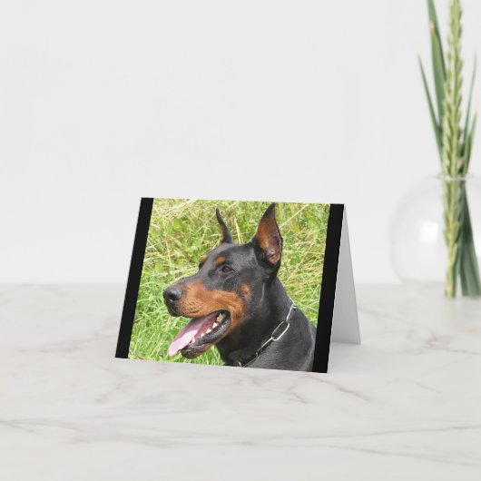 Doberman Pinscher Puppy Dog Blank Note Card Kaart (Voorkant)