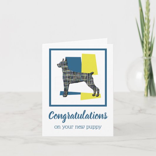 Doberman Pinscher Puppy Dog gefeliciteerd Kaart (Voorkant)