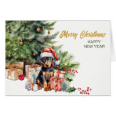 Doberman Pinscher Puppy Hondenkerst (Voorkant Horizontaal)