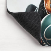 Doberman Pinscher Puppy houdt een bal vast Muismat (Hoek)