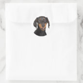 doberman pinscher puppy ronde sticker (Tas)