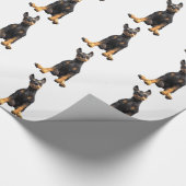 Doberman Pinscher Puppy Sitting Cadeaupapier (Hoek)