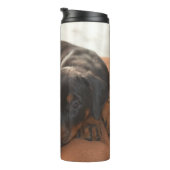 doberman-pinscher-puppy thermosbeker (Geroteerd rechts)