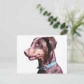 Doberman Pinscher Red Briefkaart (Staand voorkant)