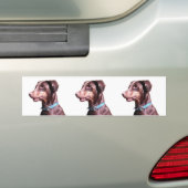Doberman Pinscher Red Bumpersticker (Op auto)