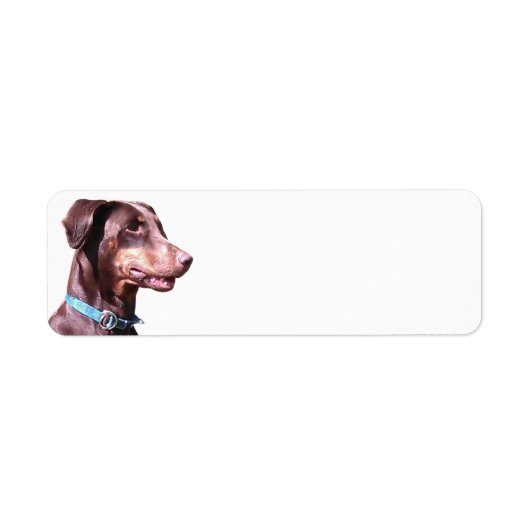 Doberman Pinscher Red Etiket (Voorkant)