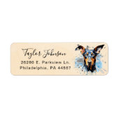 Doberman Pinscher Retouradreslabel Etiket (Voorkant)