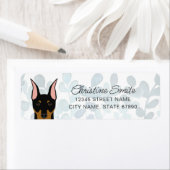 Doberman Pinscher Return-adreslabels Etiket (Insitu)