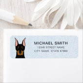 Doberman Pinscher Return-adreslabels Etiket (Insitu)