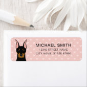 Doberman Pinscher Return-adreslabels Etiket (Insitu)