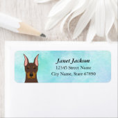 Doberman Pinscher Return-adreslabels Etiket (Insitu)