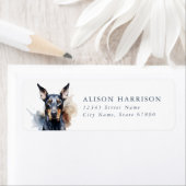 Doberman Pinscher Return-adreslabels Etiket (Insitu)