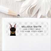 Doberman Pinscher Return-adreslabels Etiket (Insitu)