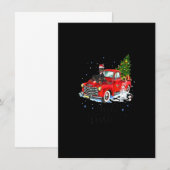 Doberman Pinscher Ride Red Truck Christmas Pajama Kaart (Voorkant / Achterkant)