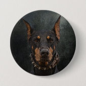 Doberman Pinscher Ronde Button 7,6 Cm (Voorkant)