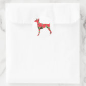 Doberman Pinscher Ronde Sticker (Tas)