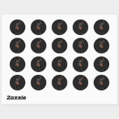 Doberman Pinscher Ronde Sticker (Vel)