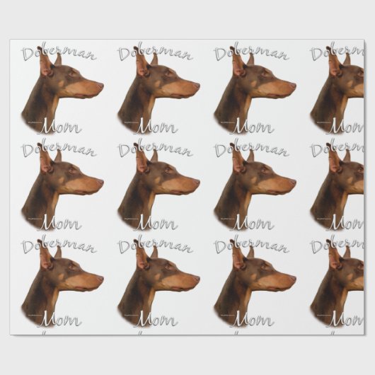 Doberman Pinscher (rood) mam 2 Cadeaupapier (Vlak)