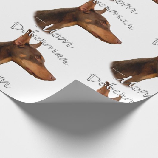 Doberman Pinscher (rood) mam 2 Cadeaupapier (Hoek)