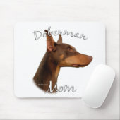 Doberman Pinscher (rood) mam 2 Muismat (Met muis)