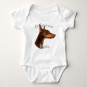 Doberman Pinscher (rood) mam 2 Romper (Voorkant)