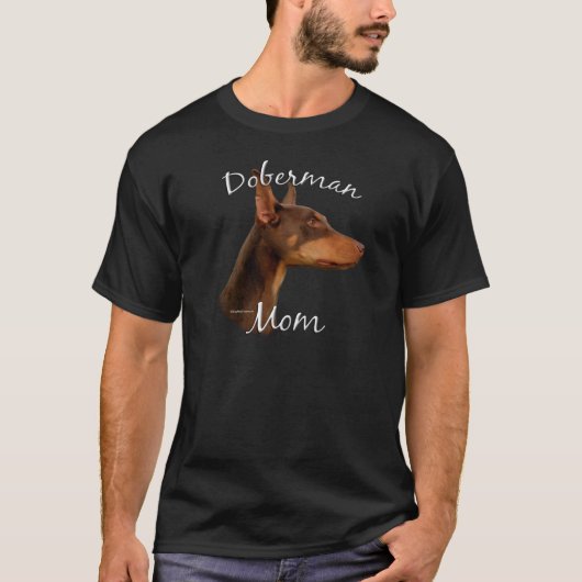 Doberman Pinscher (rood) mam 2 T-shirt (Voorkant)