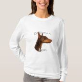 Doberman Pinscher (rood) mam 2 T-shirt (Voorkant)