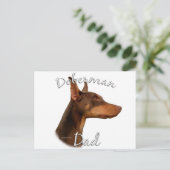 Doberman Pinscher (rood) Pa 2 Briefkaart (Staand voorkant)