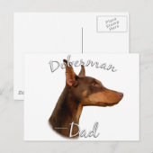 Doberman Pinscher (rood) Pa 2 Briefkaart (Voorkant / Achterkant)