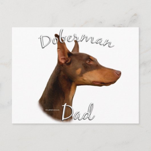 Doberman Pinscher (rood) Pa 2 Briefkaart (Voorkant)