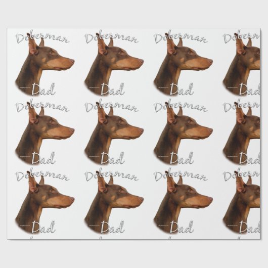 Doberman Pinscher (rood) Pa 2 Cadeaupapier (Vlak)