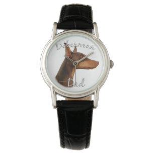 Doberman Pinscher (rood) Pa 2 Horloge