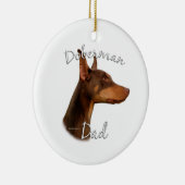 Doberman Pinscher (rood) Pa 2 Keramisch Ornament (Rechts)
