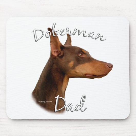 Doberman Pinscher (rood) Pa 2 Muismat (Voorkant)