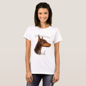 Doberman Pinscher (rood) Pa 2 T-shirt (Voorkant volledig)