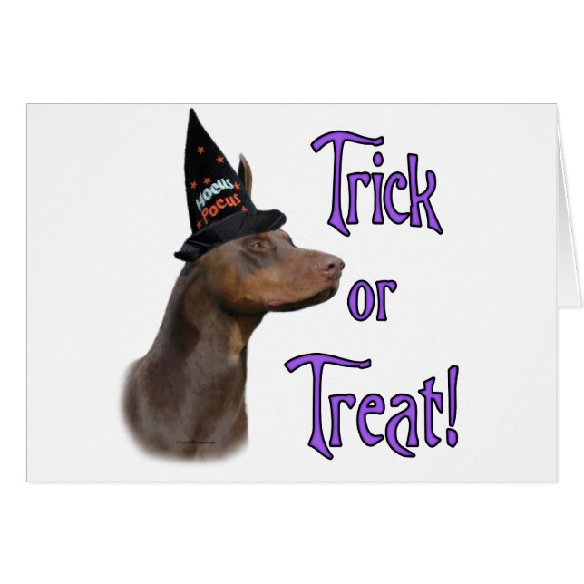 Doberman Pinscher (rood) Trick (Voorkant Horizontaal)