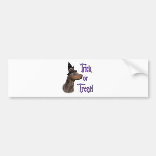 Doberman Pinscher (rood) Trick Bumpersticker