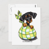 Doberman Pinscher Sack Puppy Briefkaart (Voorkant / Achterkant)