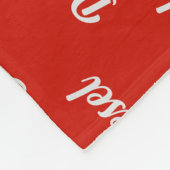 Doberman Pinscher Santa Dog Custom Name Christmas Fleece Deken (Hoek)