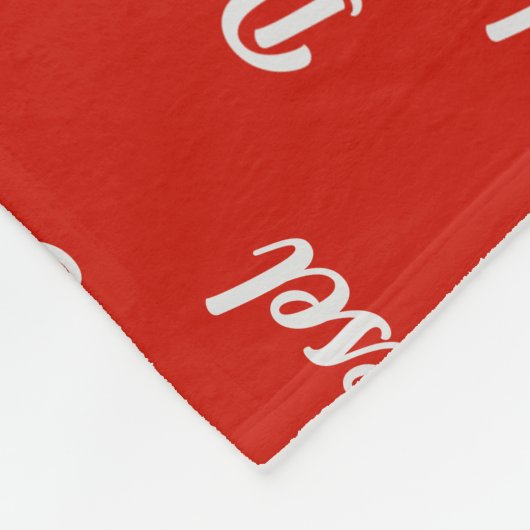 Doberman Pinscher Santa Dog Custom Name Christmas Fleece Deken (Hoek)