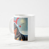 Doberman Pinscher, Santa, kerstkoffie Mok (Voorkant links)